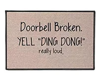 doorbell broken yell ding dong really loud doormat non slip machine washable outdoor indoor entrance doormat decor rug mat