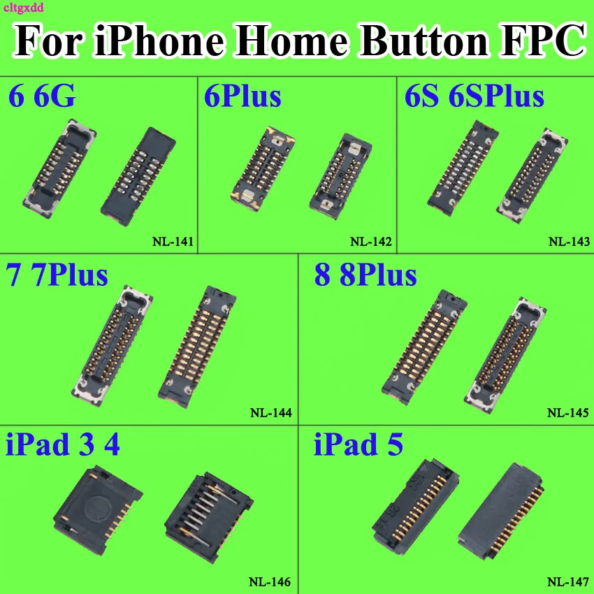 Замена FPC коннектора для Iphone 6 plus P 5 7G 7 8 Plus iPad 3 4 кнопка домой коннектор на