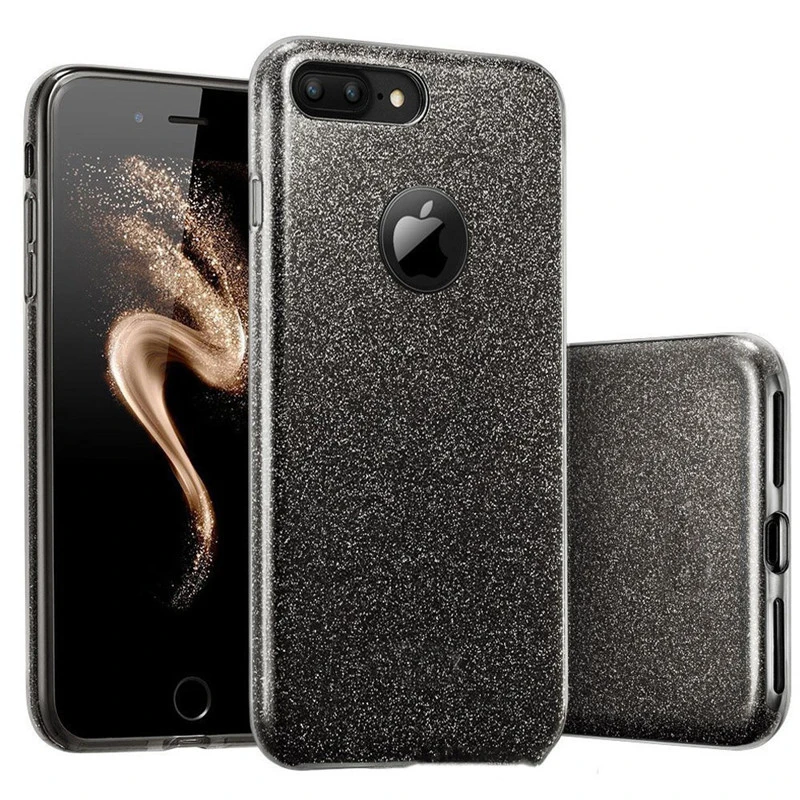 Glitter Hard PC Case For iPhone 7 6 6S Plus Star Cover Shining Phone Cases 11 Pro 8 XR XS MAX Capa 3 in 1 Coque |
