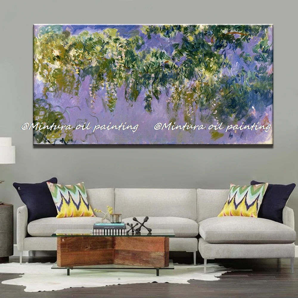 Большой размер настенная живопись ручная роспись Monet картина маслом Репродукция