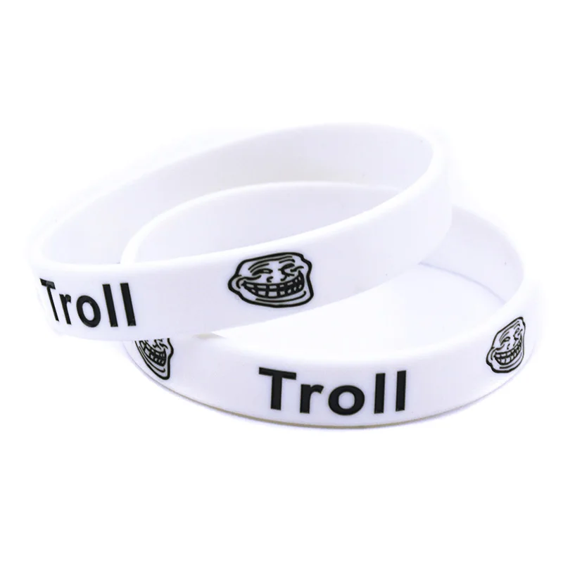 

1PC Troll Silicone Wristband White for Joke