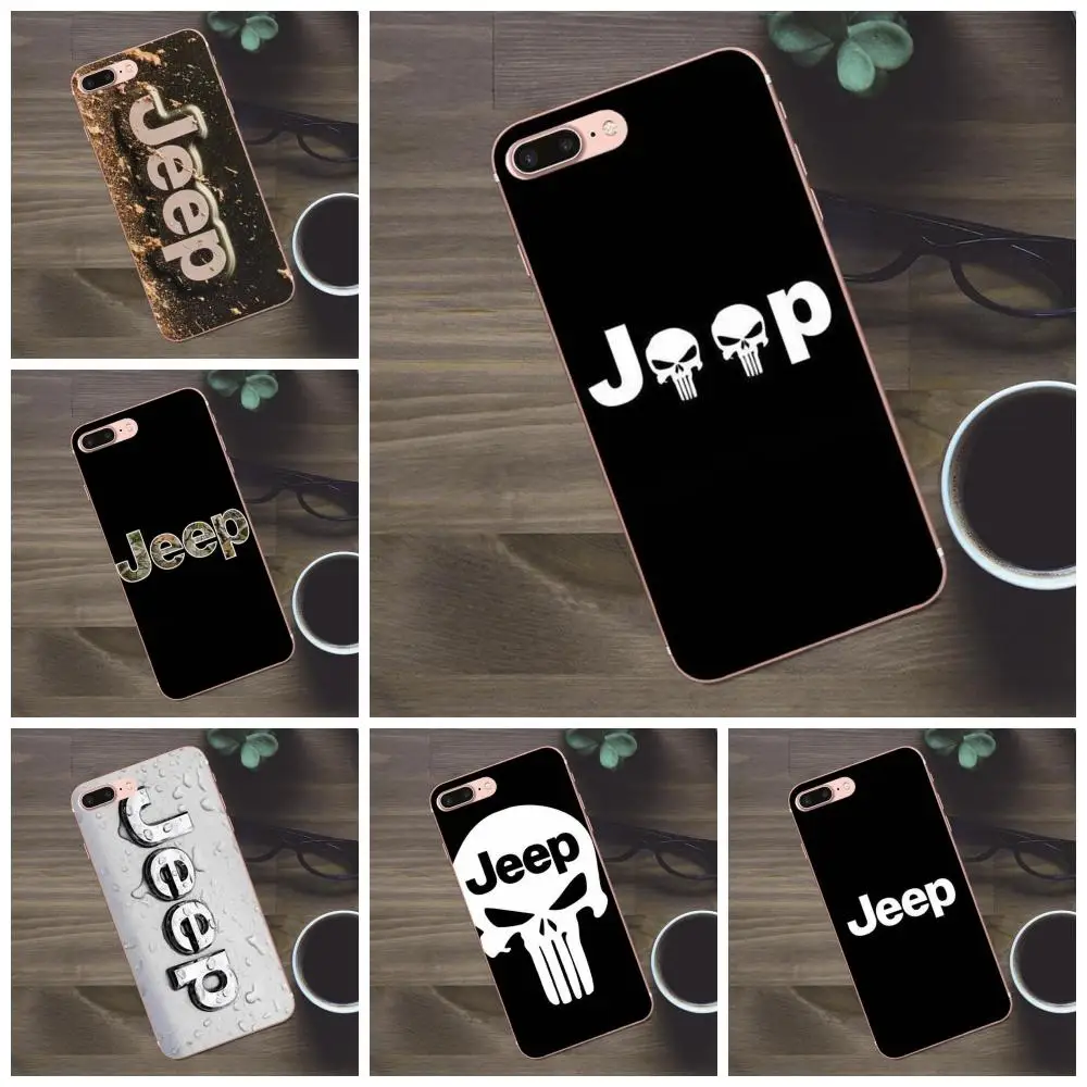 Автомобильный логотип Jeep мягкий персонализированный узор из ТПУ для Apple iPhone 4 5 5C SE