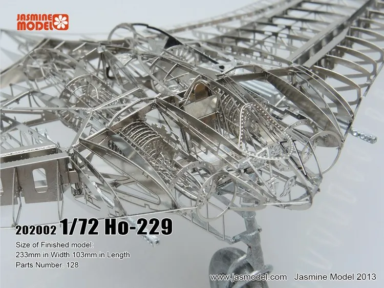 Цельнометаллический сплав DIY сборочная модель 1/72 Германия Horton Ho-229 малозаметный истребитель Скелет высокосложная игрушка для взрослых детские головоломки