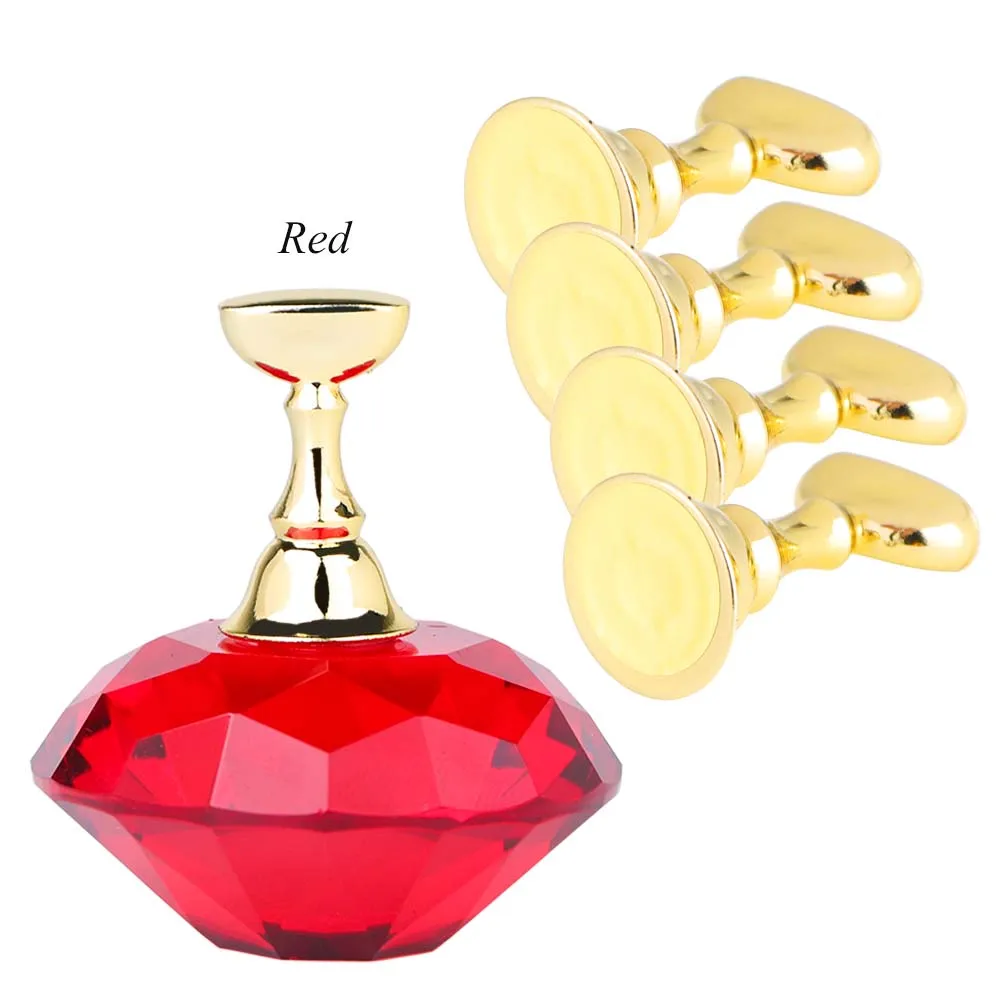 Red Полная красота, 1 набор, ложный наконечник для ногтей, магнитная полка для демонстрации, тренировочный дисплей, подставка из кристаллического сплава, держатель для маникюра, инструмент CH927 - Цвет: Red