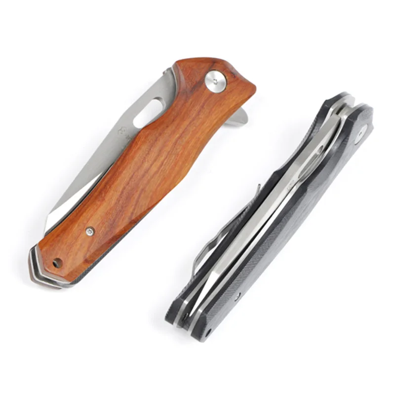 Folding Knife Hunting Stainless Steel Blade G10/Wood Handle Army Tactical Knives Outdoor Camping Hand Tool Pocket Survival | Инструменты