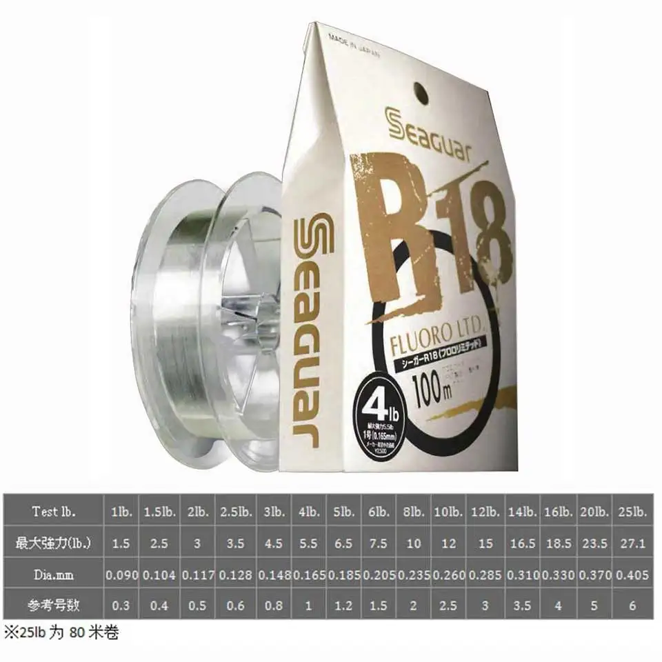 Леска рыболовная SEAGUAR фторуглеродная 80/100 м 100% сделано в Японии|Рыболовные лески| |