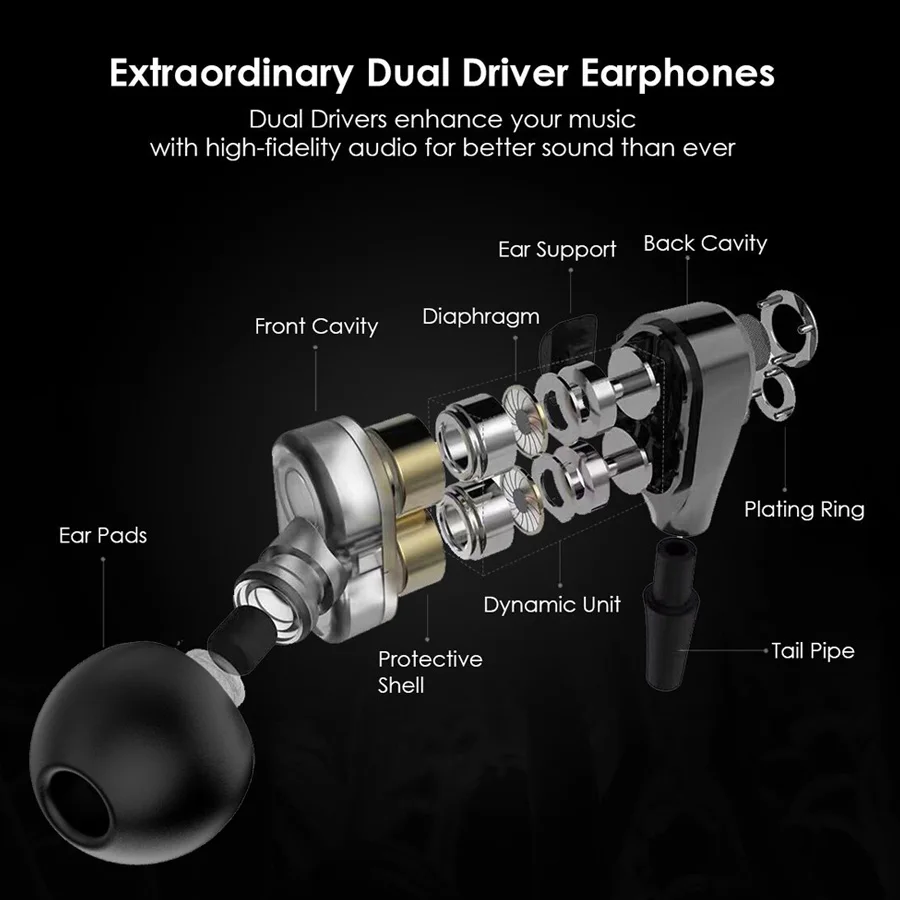 CBAOOO DT800 Bluetooth наушники с двойным приводом беспроводные bluetooth гарнитура спортивный