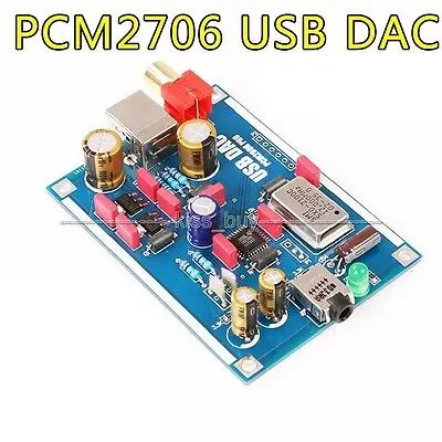 PCM2706 DAC USB звуковая карта I2/3 5 мм коаксиальные наушники выход Amp Поддержка OTG