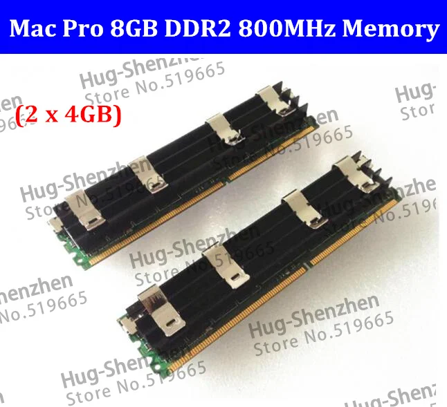 Бесплатная доставка 100% оригинальная память для Mac Pro 8 Гб (2x4 ГБ) DDR2 PC2 6400 FB Dimm