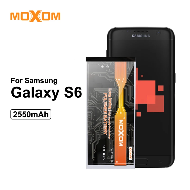 Аккумулятор для телефона MOXOM Samsung Galaxy S6 батарея edge телефонная SM G920 G920i G920A сменная