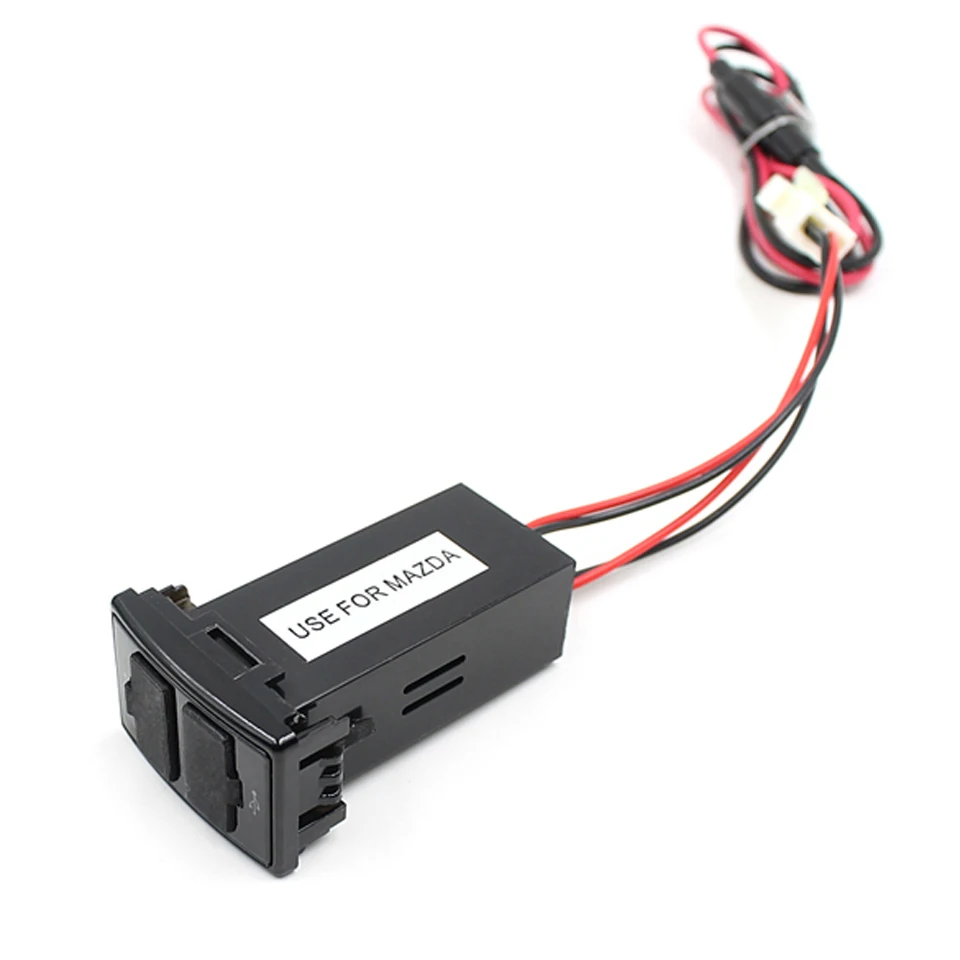 Автомобильное зарядное устройство с двумя usb разъемами адаптер 5 В крепление на