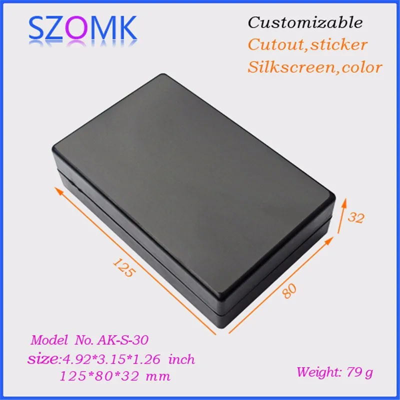 

10pcs a lot High quality abs material plastic junction box plastic housing for electronics products 125*80*32mm