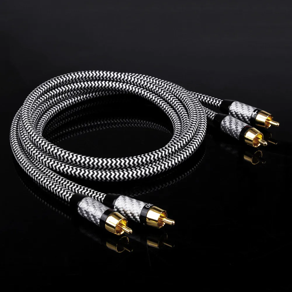 

1 Set Of RCA To RCA Audio Cable Male To Male Adapter Line Connected Audio Line For Power Amplifier Computer TV CD Player Audio