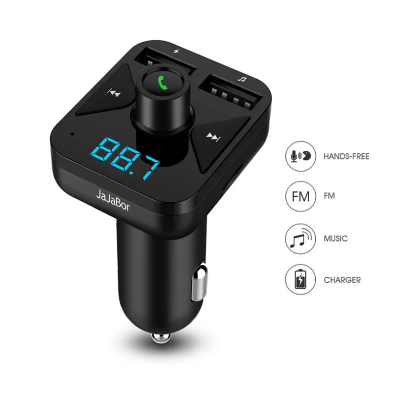 JaJaBor Handsfree Bluetooth автомобильный комплект fm передатчик FM модулятор беспроводной A2DP
