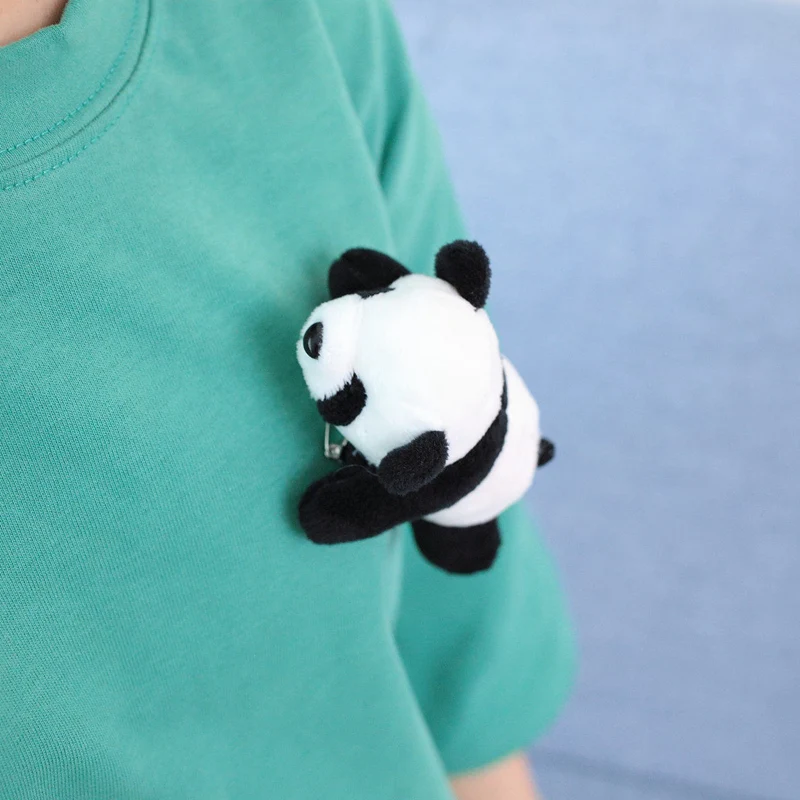 Новая популярная милая маленькая панда 10 см плюшевые игрушки для волос заколки