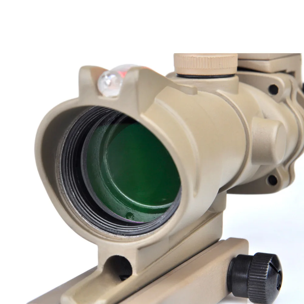 SEIGNEER тактическая оптика ACOG прицел винтовки 4x32 Настоящее волокно подсвеченный