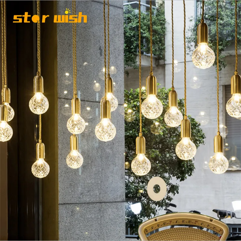 Современные подвесные лампы светильники стеклянный шар глобус абажур подвесной