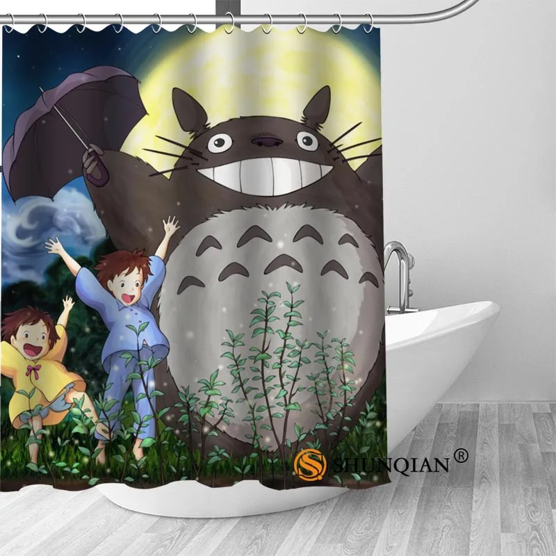 Новинка занавеска для душа Totoro украшения ванной комнаты дома водонепроницаемая