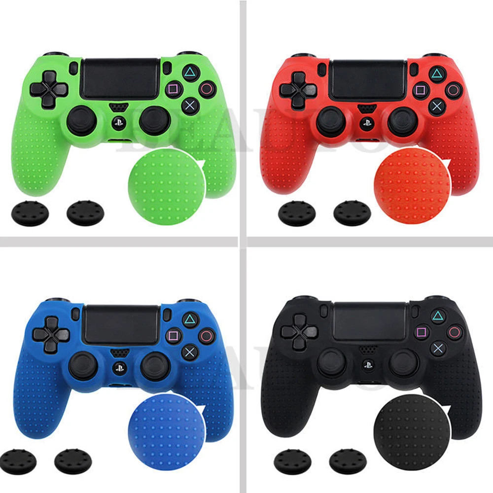 Резиновый силиконовый чехол с подставкой Чехол для Sony Playstation 4 PS4 тонкий