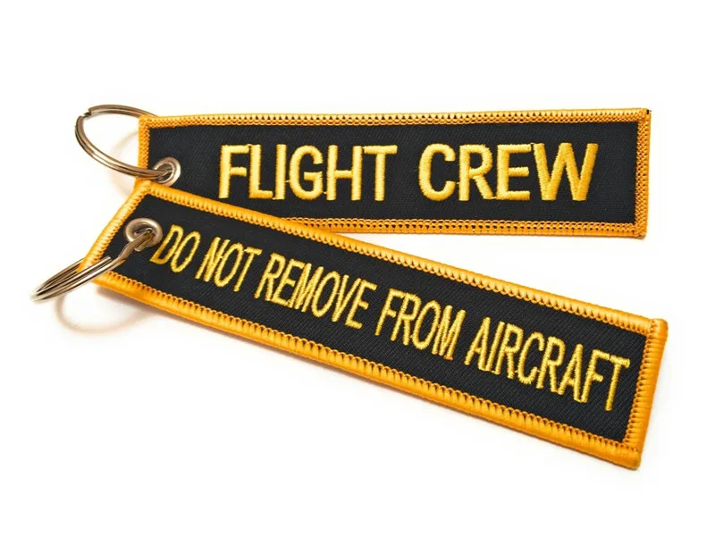 Flight Crew Do Not Remove From Aircraft Fabric Embroidery Keychain | Автомобили и мотоциклы