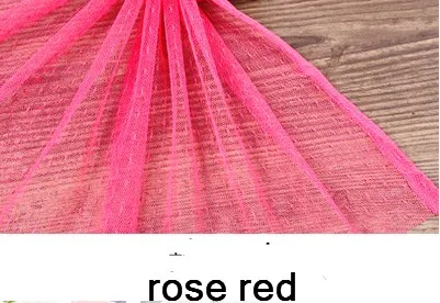 rose red Ширина 150 см маленькая звезда Мягкая ткань точка сетка ткань тюль юбка для DIY штора ручной работы одежда свадебное украшение P095 - Цвет: rose red