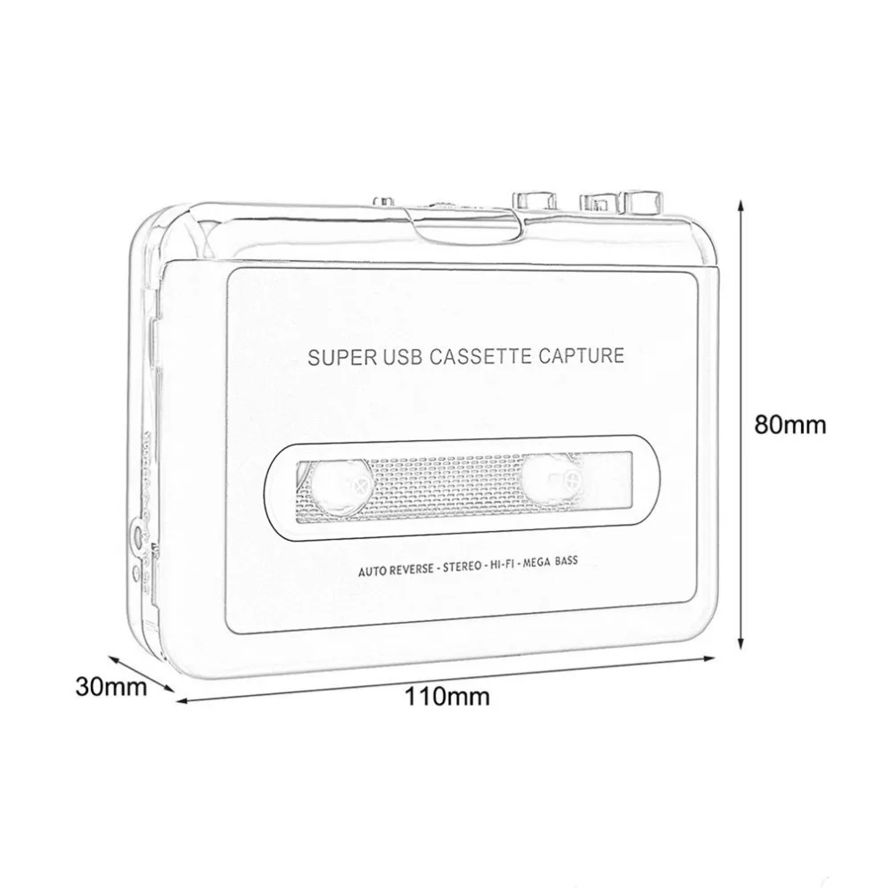 Walkman кассетный плеер MP3 портативный USB аудио кассетный плеер захват Кассетный рекордер конвертер цифровой аудио музыкальный плеер