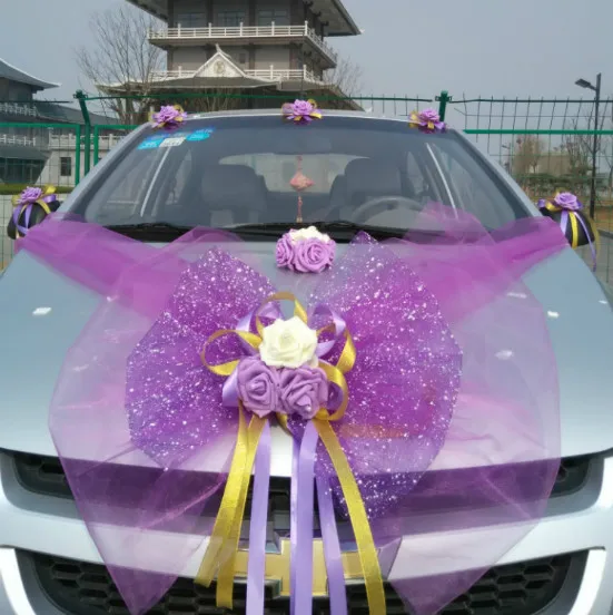 Свадебный автомобиль украшение цветок Корейский свадебный декоративный