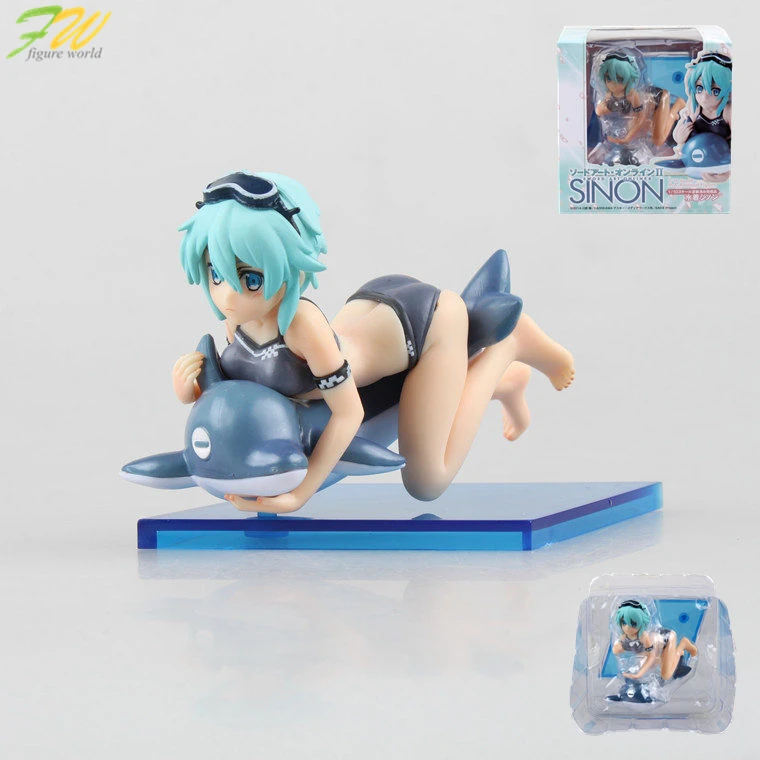 Экшн фигурка Sword Art Online Asada Sinon сексуальное бикини мультяшная кукла ПВХ 13 см