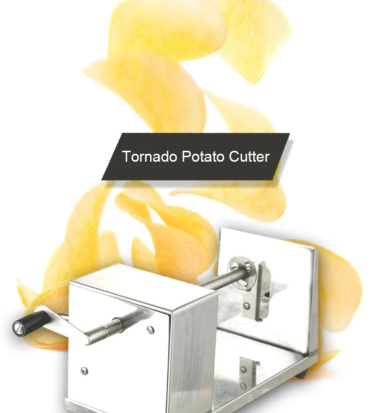 Нержавеющая сталь Инструкция для Tornado potato резак витой слайсер для картофеля спиральный картофель фри резка чипсы машина хот-дог чоппер