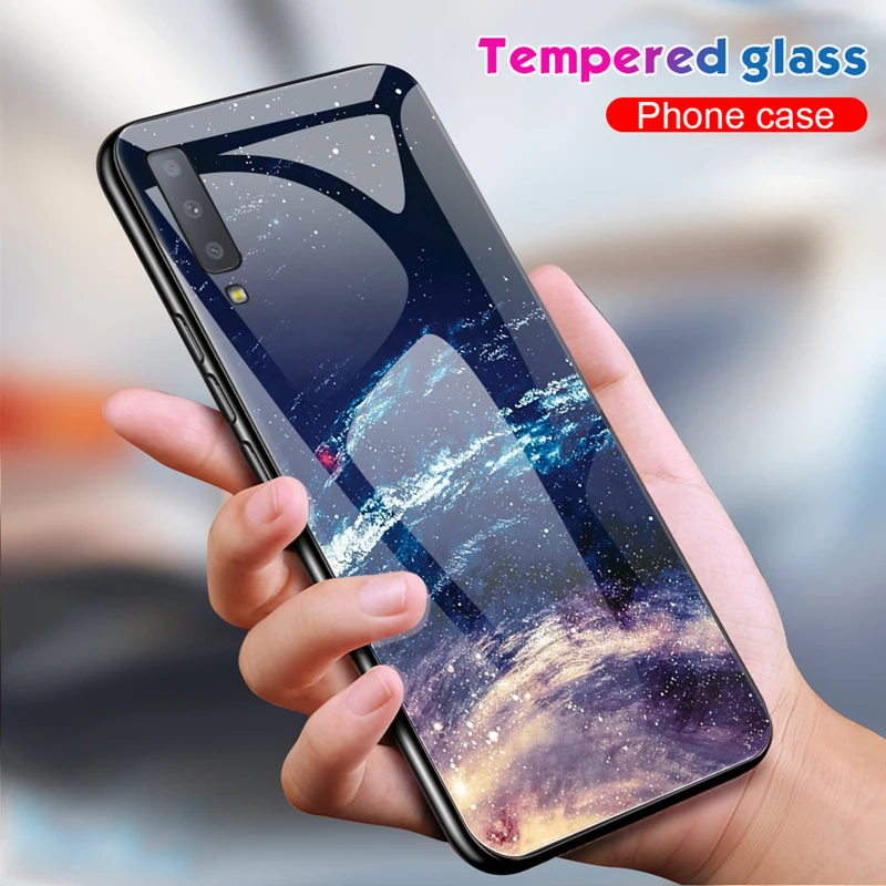 Роскошный чехол из закаленного стекла для Samsung Galaxy S10 Plus S10e S9 S8 Note 8 9 10 S20 S21Ultra