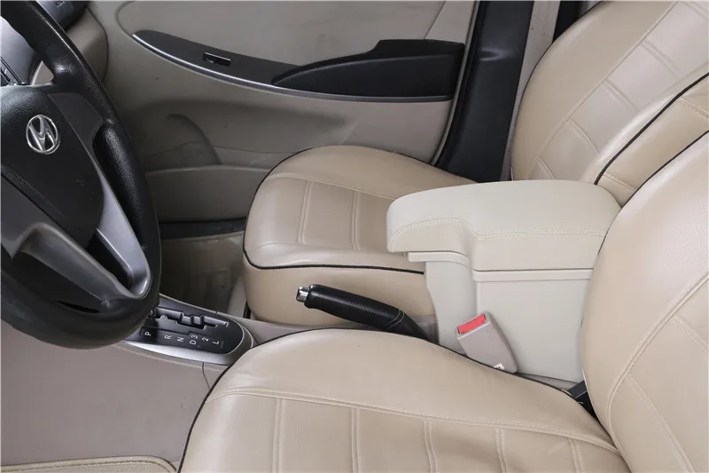 Для hyundai Solaris 2/Verna подлокотник коробка центральный магазин содержимое коробка с подстаканником пепельница автомобиль-Стайлинг аксессуар