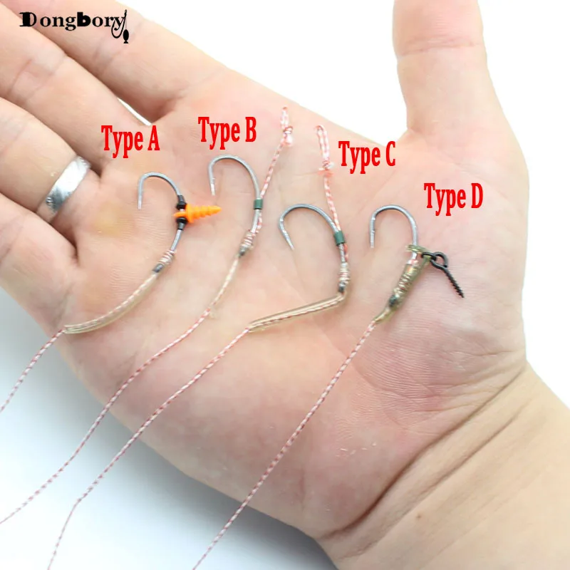 Шт. 4 шт. ручной работы оплетка линии волос установки для карпа рыболовные снасти