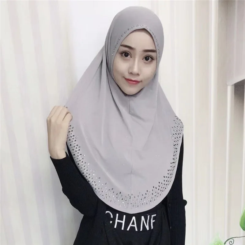 Новый мусульманский длинный хиджаб шарф шифоновый для женщин шапка Amira красивая