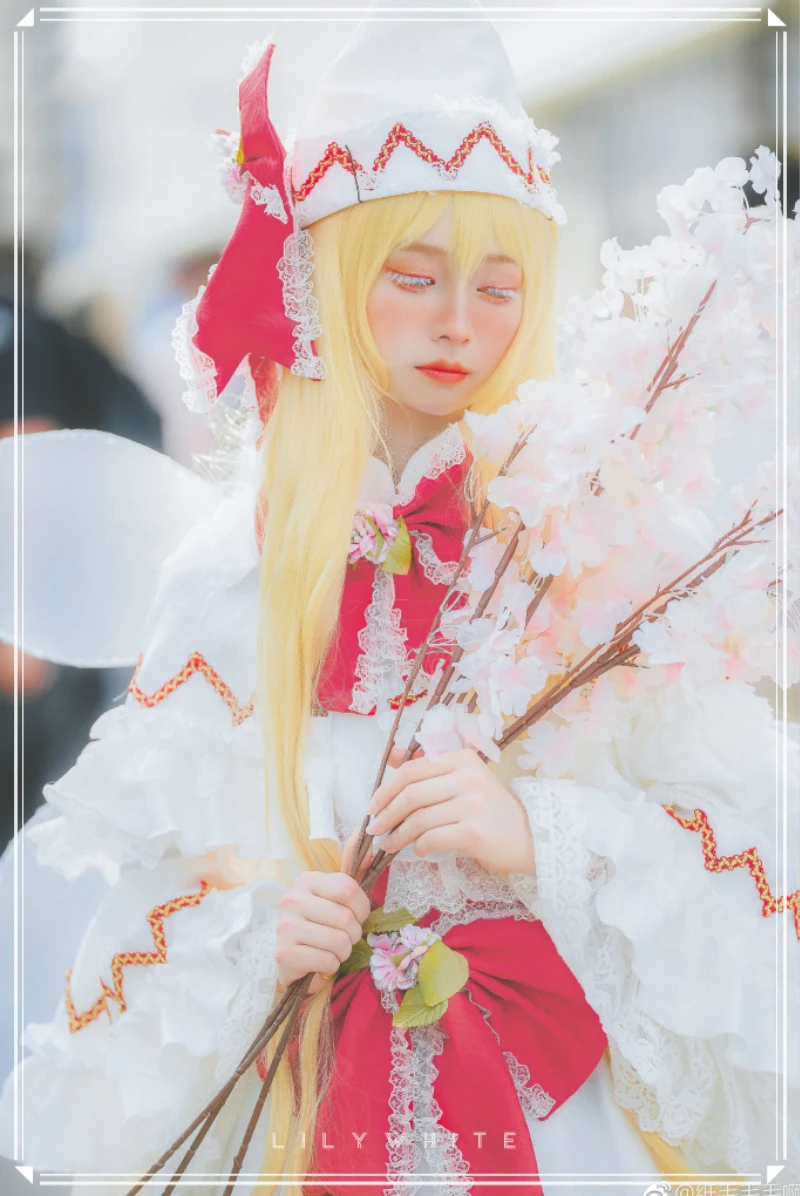 [Индивидуальные] Аниме Touhou проект LilyWhite платье лолиты форма Косплей Костюм Любой размер женщин Хэллоуин