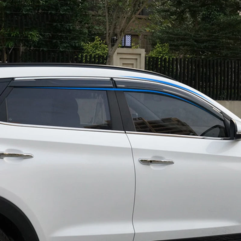 Автомобильные аксессуары для hyundai Tucson, оконный козырек, защита от солнца, дождя, ветра, дефлектор, тент, щит, вентиляционная защита, накладка, 4 шт