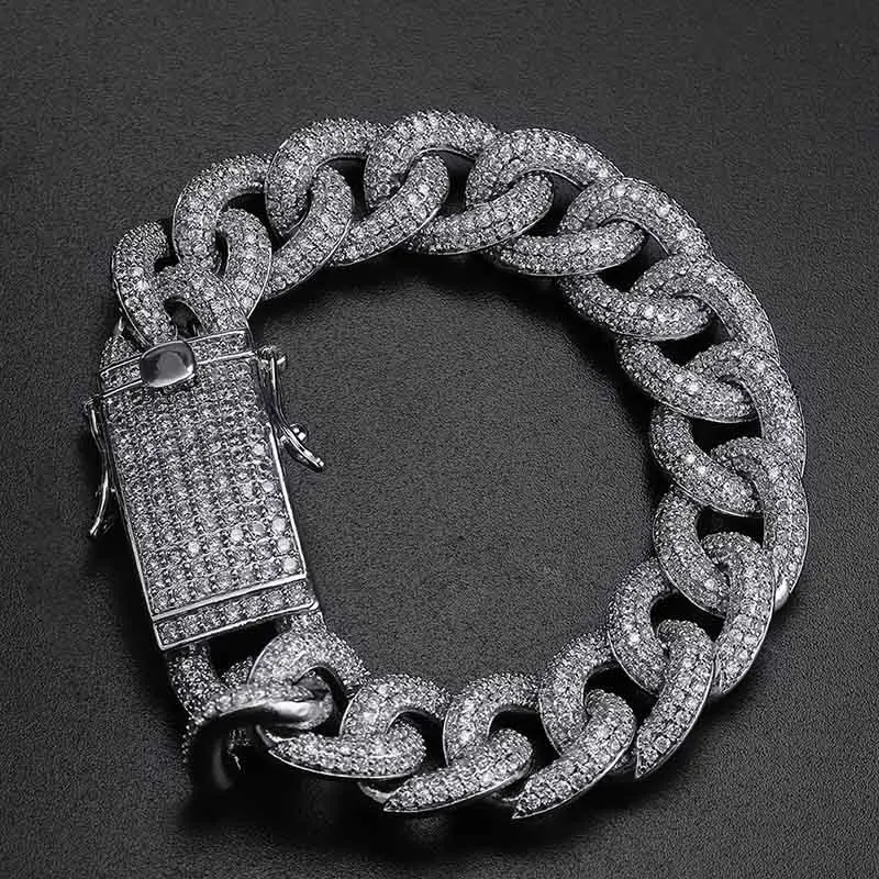 Полный AAA Кристалл Майами Снаряженная кубического циркония Bling Iced Out Pave мужской
