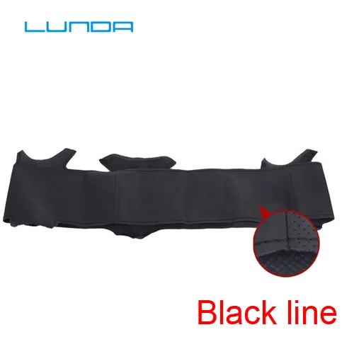 Black line Черный красный кожаный ручной сшитый чехол рулевого колеса автомобиля для Mitsubishi Lancer EX Outlander ASX Colt Pajero Sport - Название цвета: Black line
