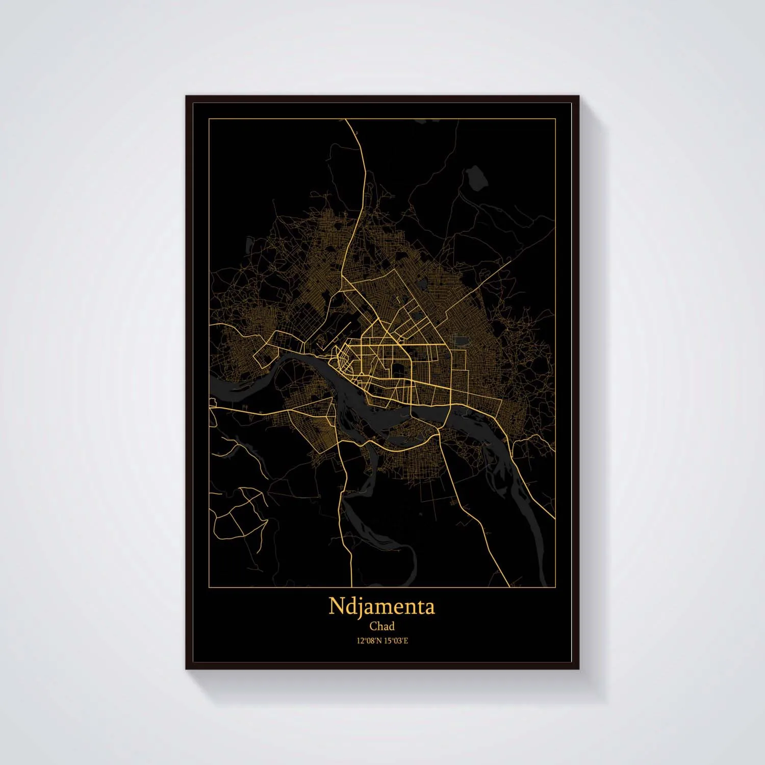 

Ndjamenta Chad Map Poster