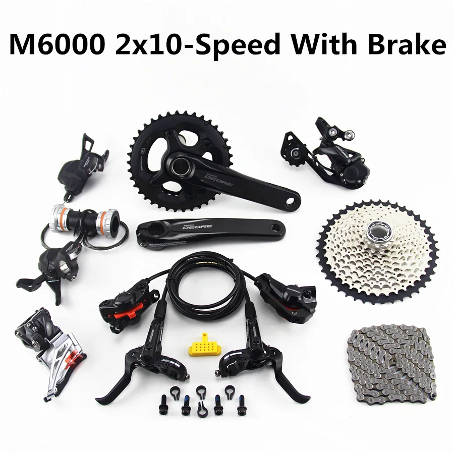 SHIMANO DEORE M6000 Группа Комплект MTB горный велосипед Группа Комплект 2x10 30x10-скоростной HG500-10 11-42T M6000 задний переключатель рычаг переключения передач
