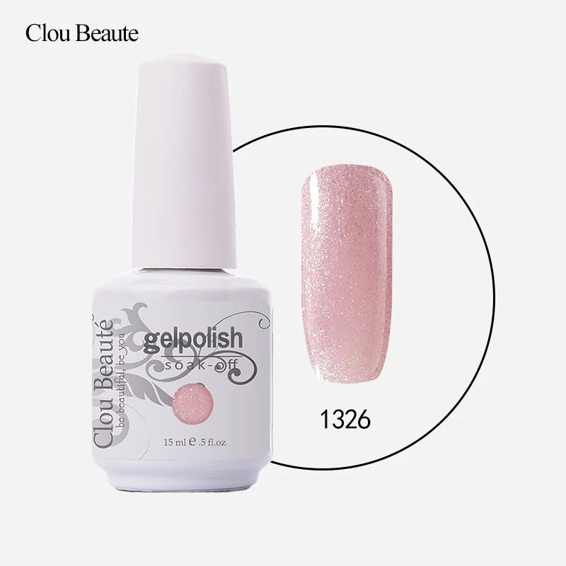 Clou Beaute 15 мл УФ гель для ногтей модный тренд цвета лаки для ногтей гель лак для ногтей - Цвет: 1326