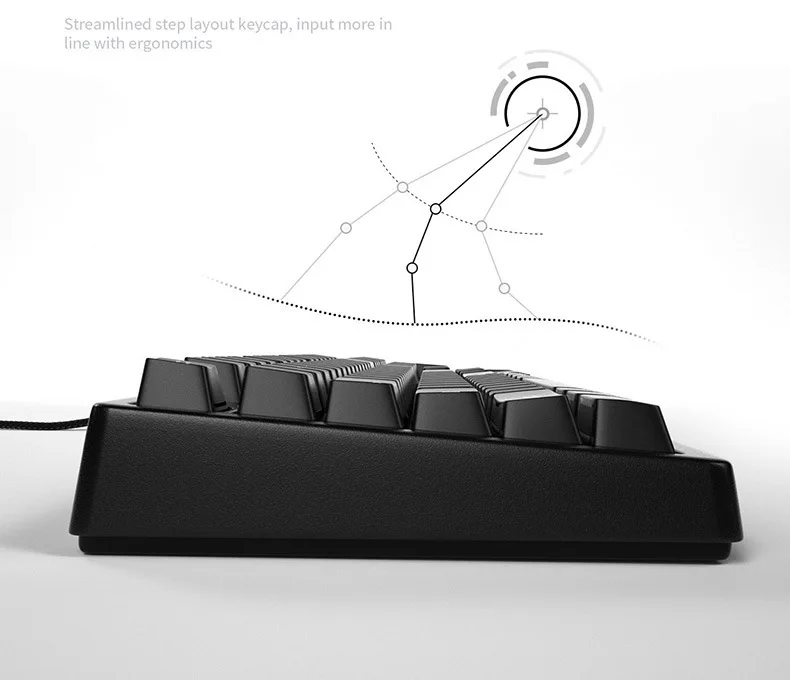 Игровая клавиатура 104 Keycaps Водонепроницаемая Бесшумная клавиатура компьютерная геймерская USB Проводная для настольного ноутбука для домашнего офиса