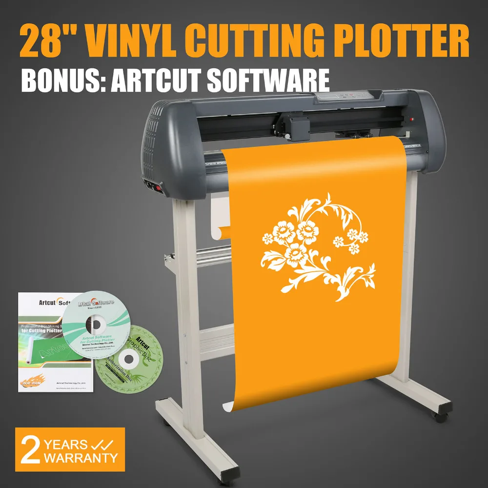 

28" Vinyl Cutter Sign Cutting Plotter W/Artcut Software Design/Cut