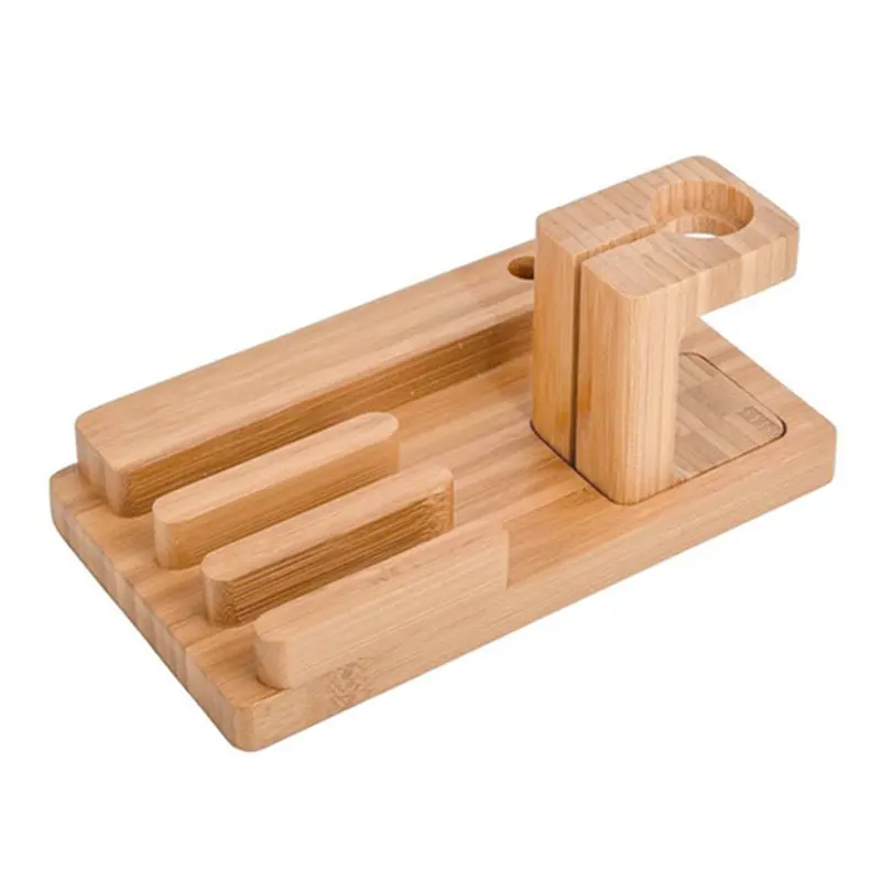 Новое поступление многофункциональная бамбуковая USB зарядная док-станция для