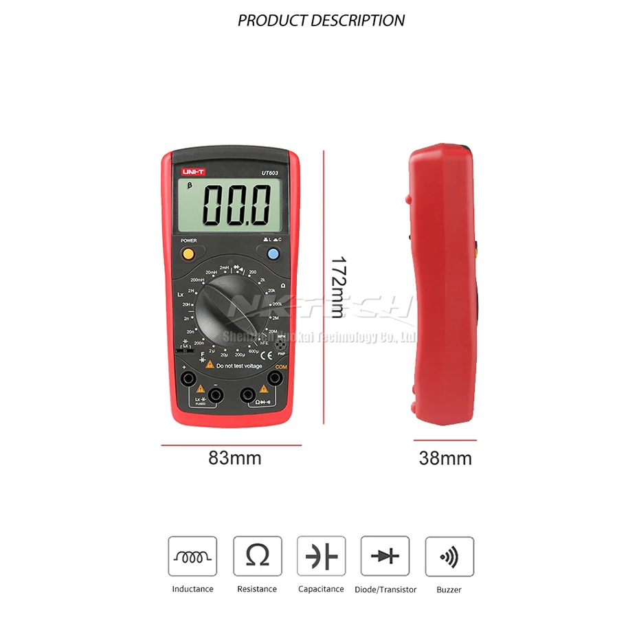 Цифровой мультиметр UT603 UT601 измеритель индуктивности Ohmmeter сопротивление емкости