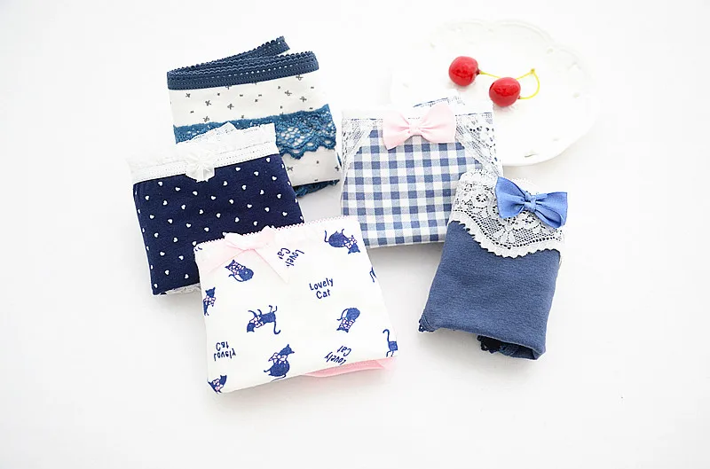5pcs/lot Осень Новые дамы Нижнее белье Девочки Подростковая Нижнее белье Трусики Хлопок Девочка Короткие трусики Кружева Девочки Нижнее белье Fille ТРУСИКИ ДЛЯ ДЕВОЧКИ трусы шорты детские