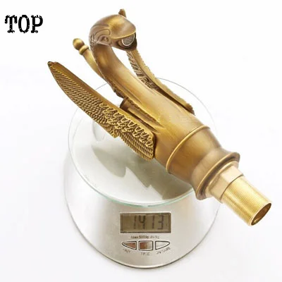 Смеситель для ванной комнаты в стиле лебедя античный бронзовый латунный |