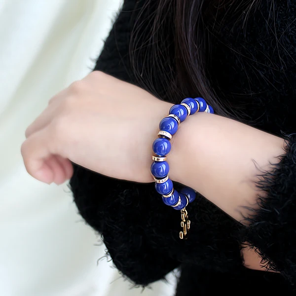 Милые Стиль Цвет ful Бусины цепь с горный хрусталь золото якорь Форма Браслеты