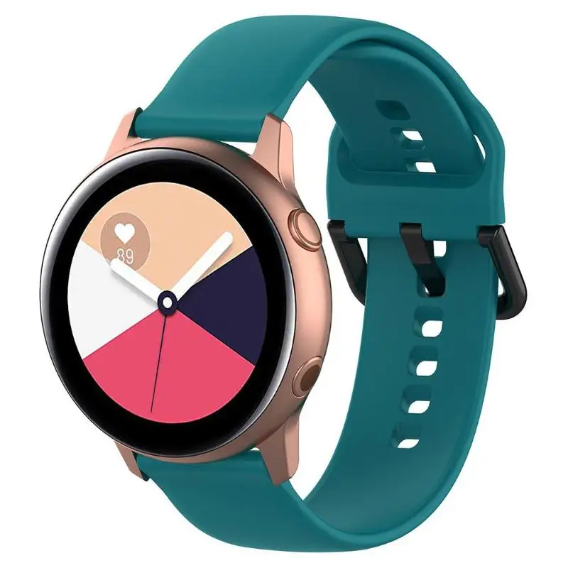 Силиконовый ремешок для часов браслет Samsung Galaxy Watch Active R500 L белый розовый черный