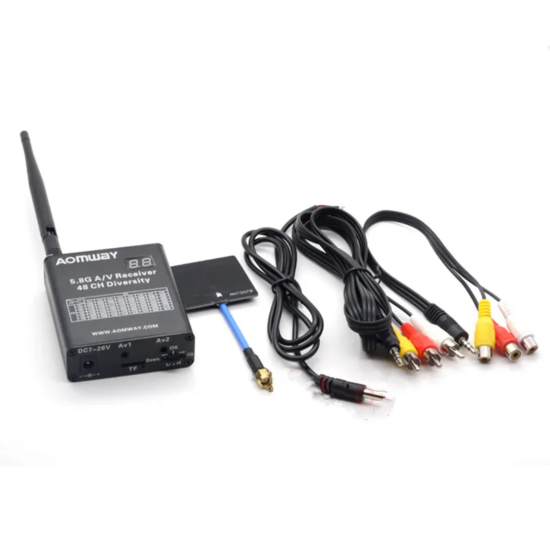 Aomway FPV 5.8Ghz 1000mW 1W 48CH AV Audio Video Transmitter and Receiver with DVR Recorder function | Электроника