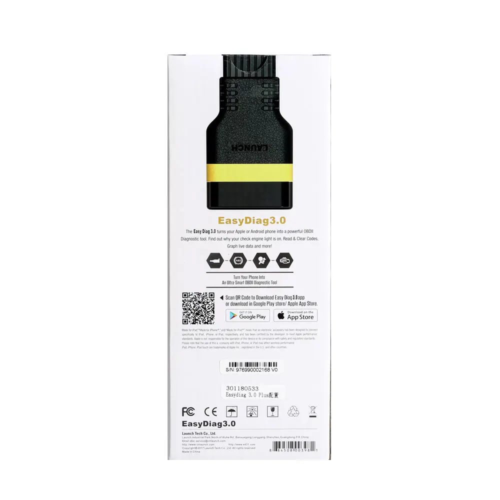 Launch EasyDiag 3,0 с 10 дюймовым 1280*800 2 Гб ОЗУ 32 Гб ПЗУ Quad 1,5G Android планшетный ПК EasyDiag 2,0 плюс обновление онлайн